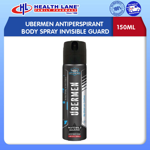 UBERMEN ANTIPERSPIRANT BODY SPRAY INVISIBLE GUARD (150ML)